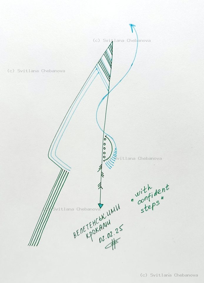 Angel artwork Day 33 - Teal green pen angular boot shoe with arrow