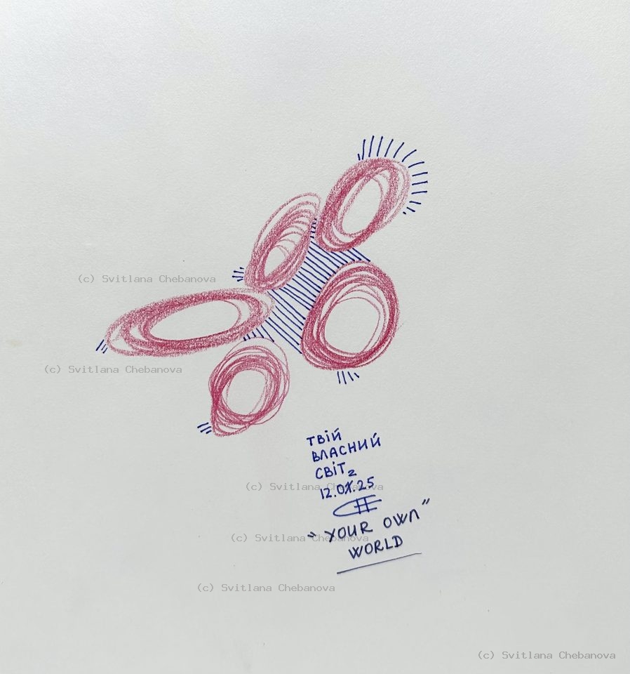 Angel artwork Day 43 - Pink rose pencil blue hatching butterfly flower ovals