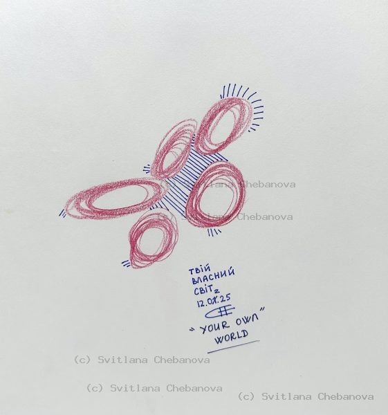Angel artwork Day 43 - Pink rose pencil blue hatching butterfly flower ovals