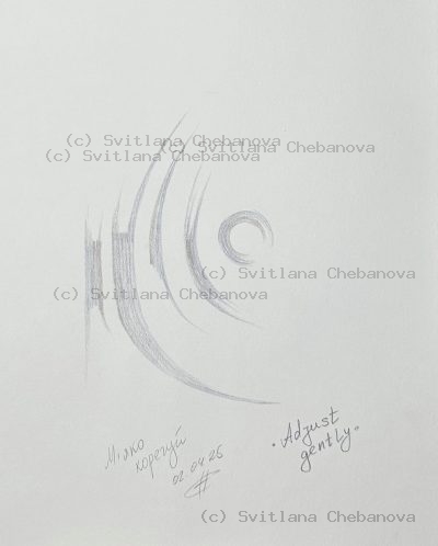 Angel artwork Day 92 - Graphite pencil curved arc lines concentric spiral center