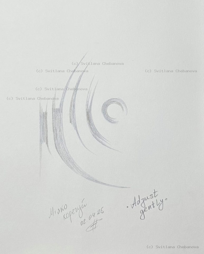 Angel artwork Day 92 - Graphite pencil curved arc lines concentric spiral center