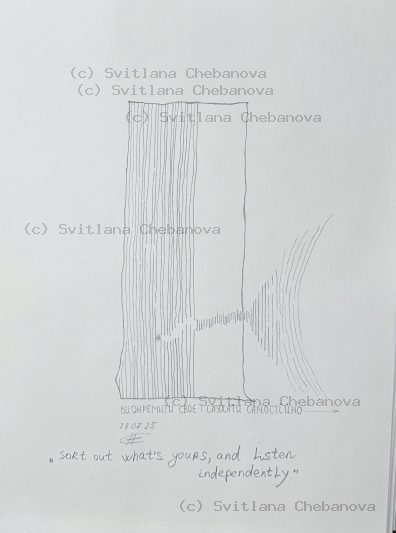 Angel artwork Day 209 - Graphite pencil minimalist rectangles vertical lines discernment