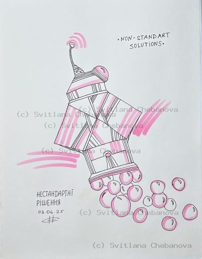 Angel artwork Day 154 - Coral red gray colored pencil swirling spiral wave heart