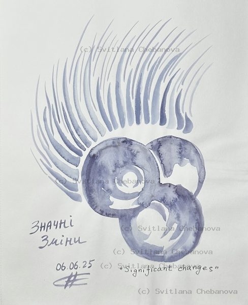 Angel artwork Day 157 - Blue green colored pencil triangular heart vertical lines eye gratitude