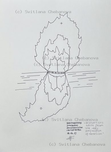 Angel artwork Day 160 - Pink colored pencil pen abstract sun dark spokes organic patience