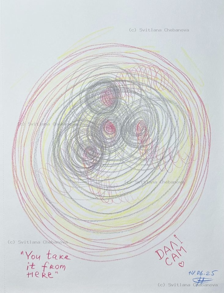 Angel artwork Day 165 - Teal blue green watercolor crescent feather textures bubbles honesty