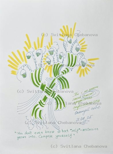 Angel artwork Day 172 - Colored pencil seashells arrangement bubbles pastel miracles