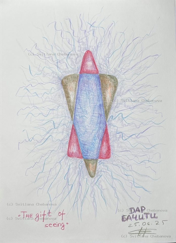 Angel artwork Day 176 - Blue watercolor flowing seahorse bird pearls circles playful